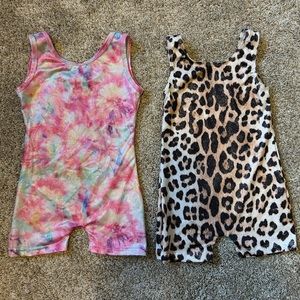 Amazon Kids One-Piece Tie-Dye Pink Multi & Leopard Print Brown